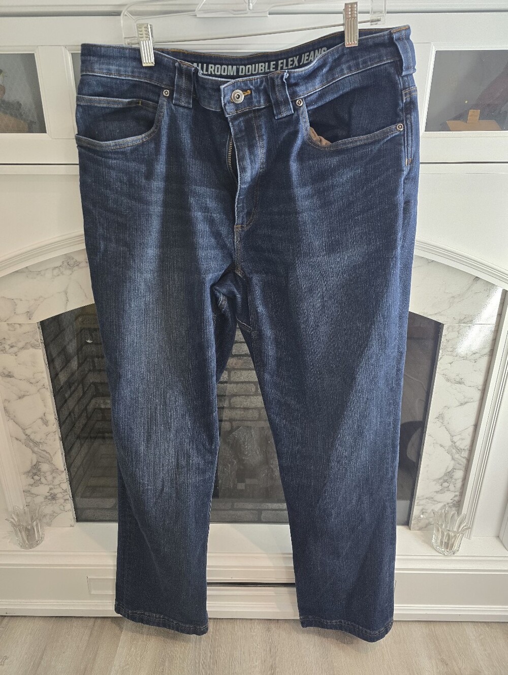 Duluth Men's Dark Blue Jeans 36x32 - Double Flex Denim Relaxed Fit
